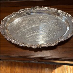 Elegant Silver Plated Serving Tray